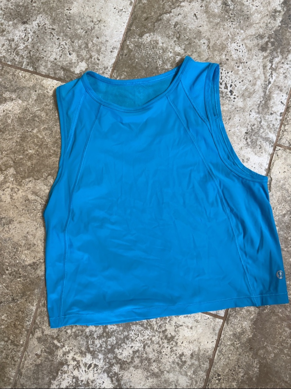lululemon athletica Bright Blue Cropped Athletic Tank
